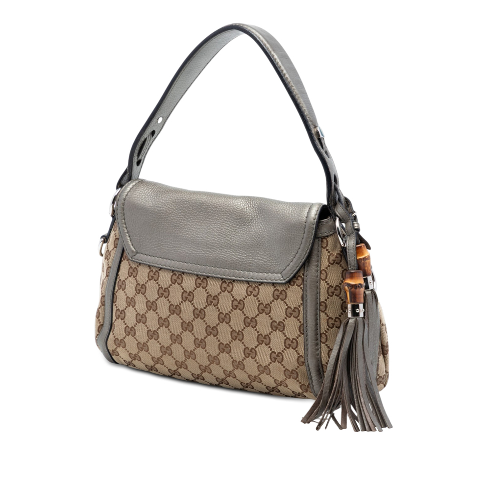 Pre-Loved Gucci Medium GG Canvas Techno Horsebit Satchel - Picture 2 of 8